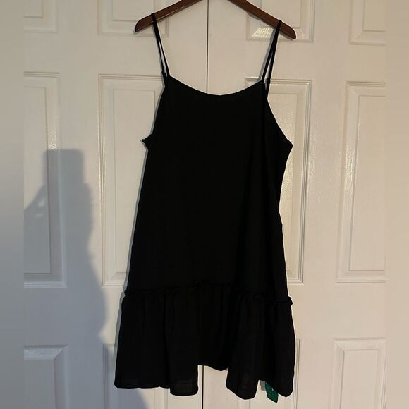 SHEIN Curve Dress Black Drop Waist Flounce Hem EZwear Size 4X NEW - Picture 8 of 10